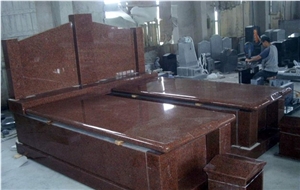 Full Set Of Gravestones Granite Polished Tombstone