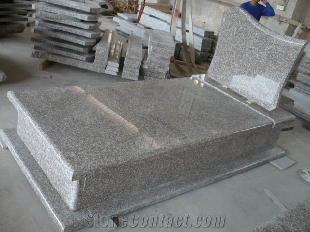 G664 Granite Single Headstones Polished Tombstones