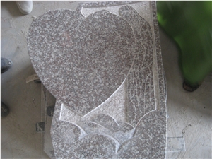 Granite Red Stone Engraved Headstones Gravestones