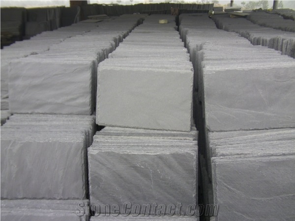 Grey Slate Floor Covering Wall Installation Tiles