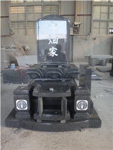 Japanese Style Headstones Black Granite Stone