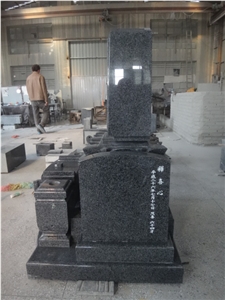 Japanese Style Headstones Black Granite Stone