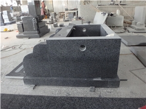 Japanese Style Headstones Black Granite Stone