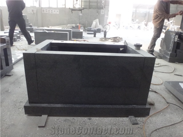 Japanese Style Headstones Black Granite Stone