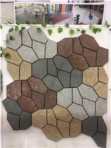 Mesh Cube Stone Pavers Granite Exterior Pattern