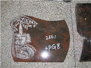Polished Granite Engraved Headstones Tombstones
