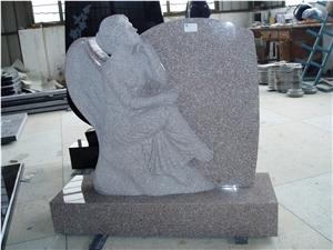Simple Angle Granite Natural Stone Headstones