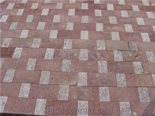 Urban Pavement Granite Cube Stone on Mesh Drainage