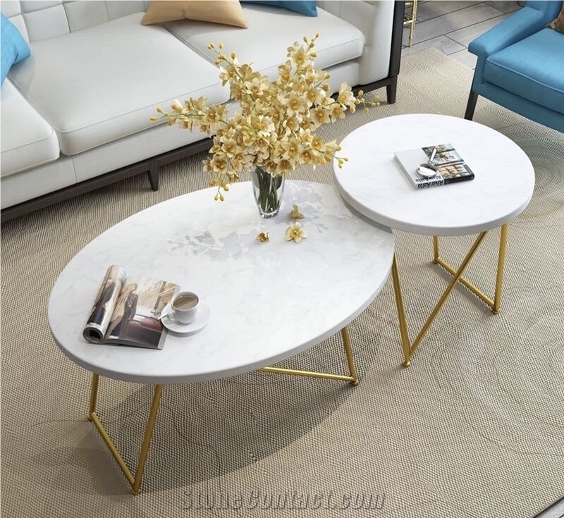 Carrara White Coffee Table Top