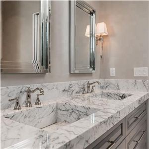Carrara White Marble Vanitytop for Hotel