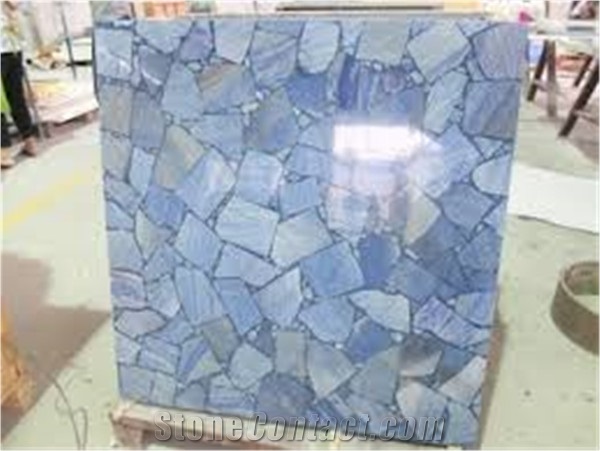 High Grade Blue Agate Vanity Top