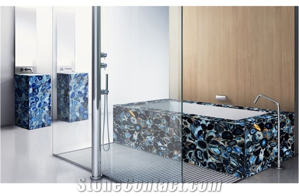 Luxury Blue Agate in Kitchen
