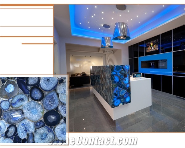 Luxury Blue Agate in Kitchen