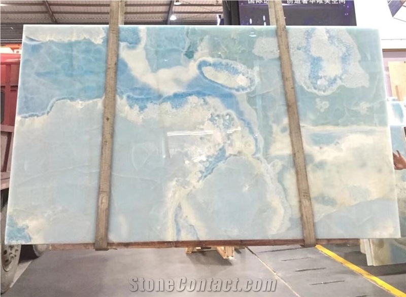 Natural Blue Onyx Stone Marble Slab