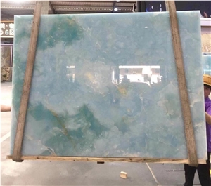 Natural Blue Onyx Stone Marble Slab