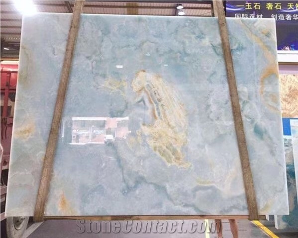 Natural Blue Onyx Stone Marble Slab