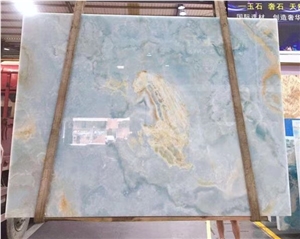 Natural Blue Onyx Stone Marble Slab