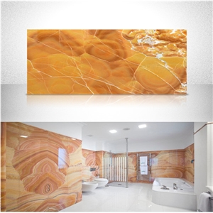 Orange Onyx for Indoor Decoration