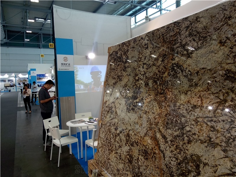 Phantom Golden Flower Granite Slabs, Tiles