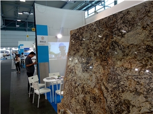 Phantom Golden Flower Granite Slabs, Tiles