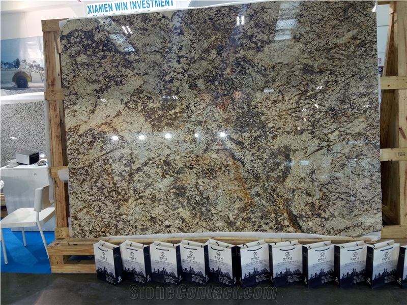 Phantom Golden Flower Granite Slabs, Tiles