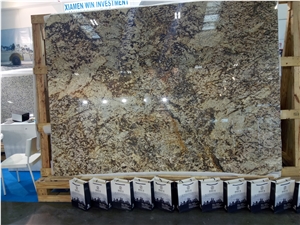 Phantom Golden Flower Granite Slabs, Tiles