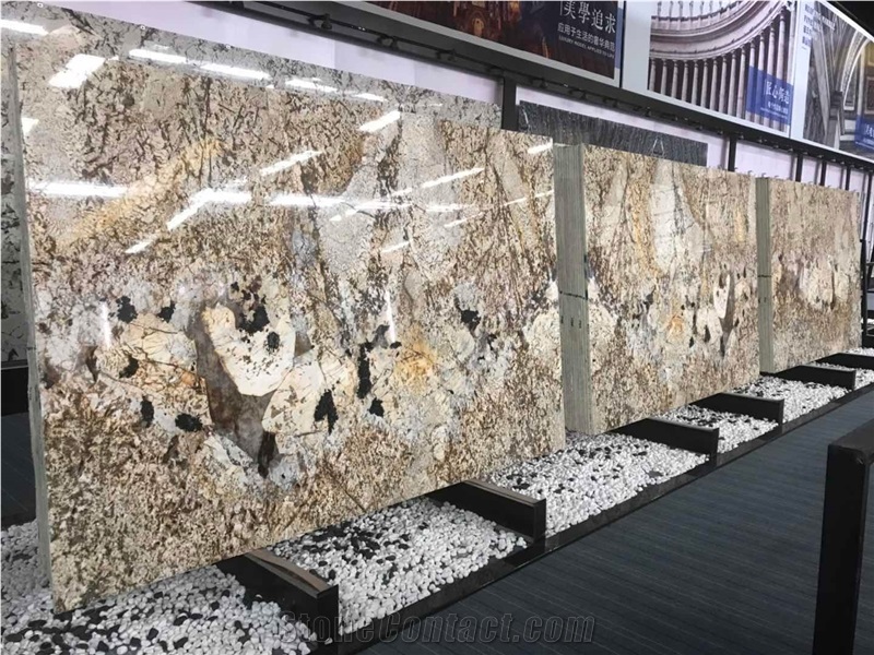 Phantom Golden Flower Granite Slabs, Tiles