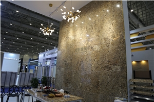 Phantom Golden Flower Granite Slabs, Tiles