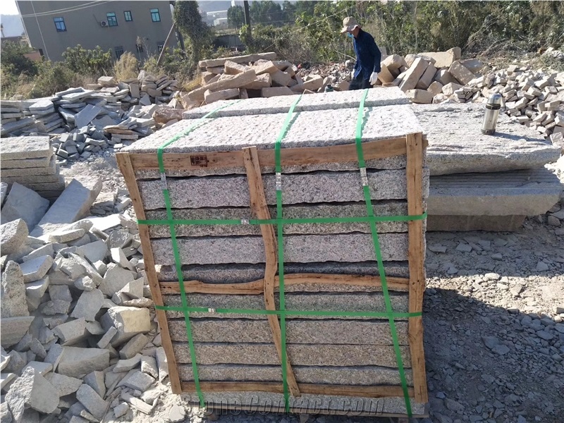 G682 Yellow Granite Palisades 5 Sides Pineappled