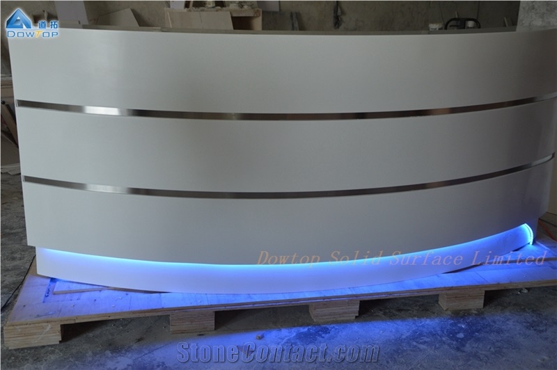 Acrylic Solid Surface Counter Mini Reception Desk