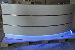 Acrylic Solid Surface Counter Mini Reception Desk