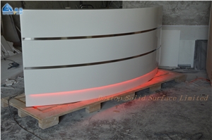 Acrylic Solid Surface Counter Mini Reception Desk