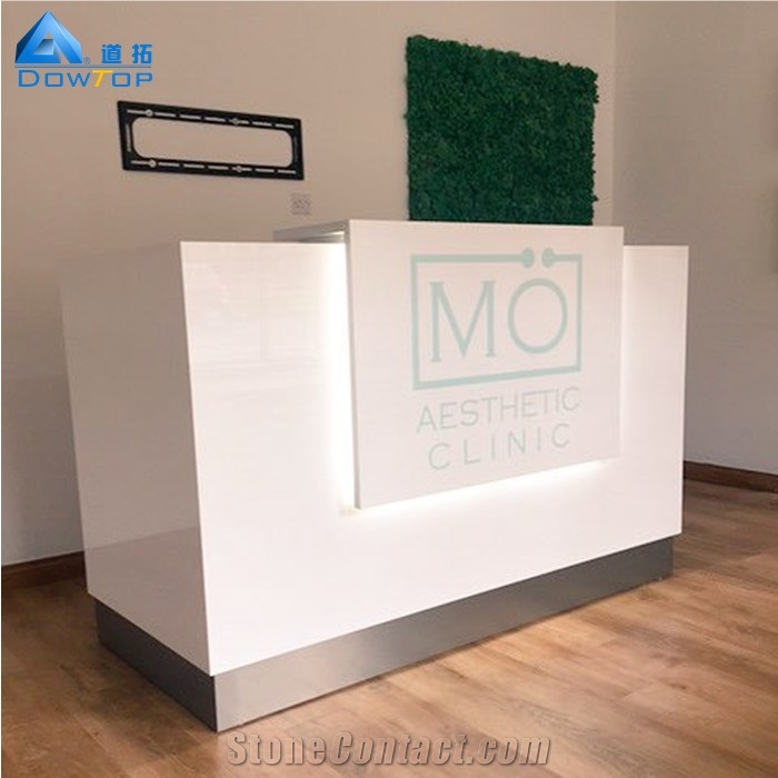 Acrylic Solid Surface Stone Reception Counter
