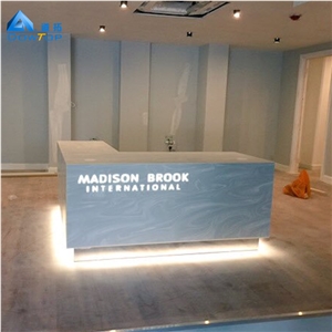 Acrylic Solid Surface Stone Reception Counter