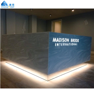 Acrylic Solid Surface Stone Reception Counter