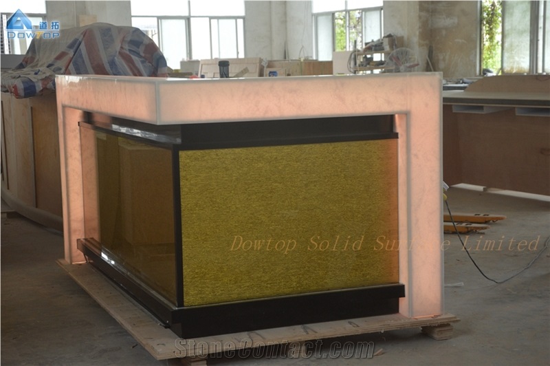 Artificial Marble Bar Countertop Led Club Wine Bar Counter