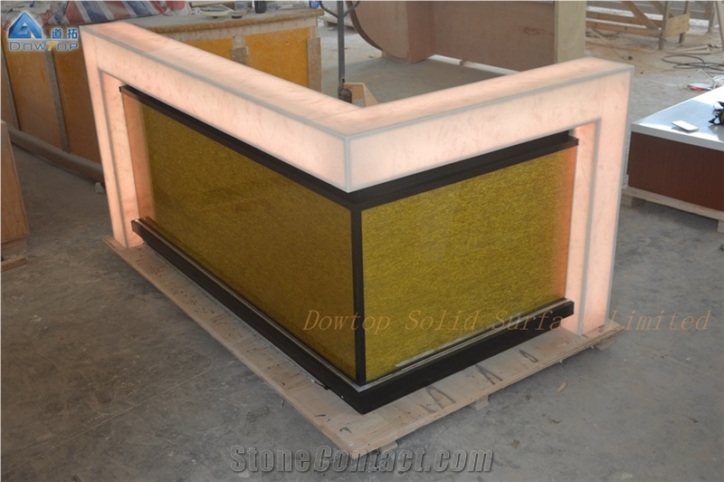Artificial Marble Bar Countertop Led Club Wine Bar Counter