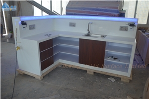 Artificial Marble Bar Countertop Led Club Wine Bar Counter