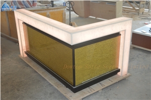Artificial Marble Top L Shape Club Pub Wine Bar Counter Table