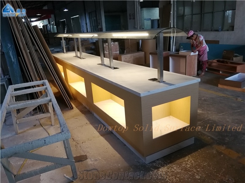 Artificial Stone Countertop Hotel Buffet Counter