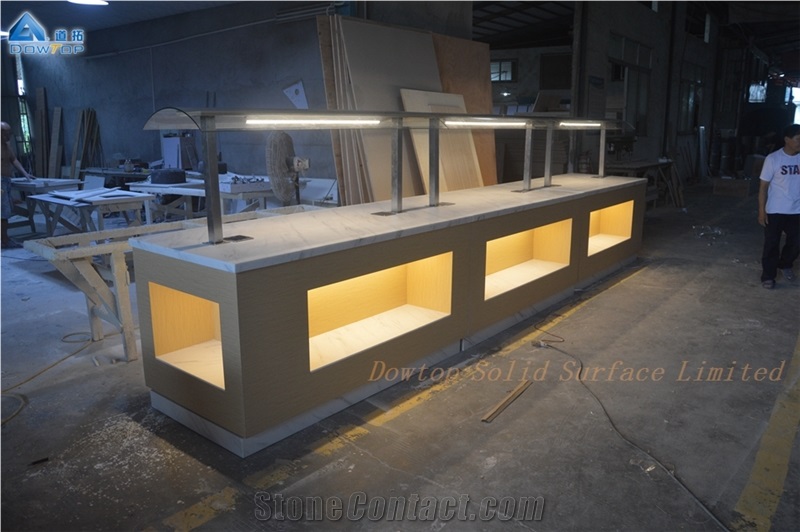 Artificial Stone Countertop Hotel Buffet Counter