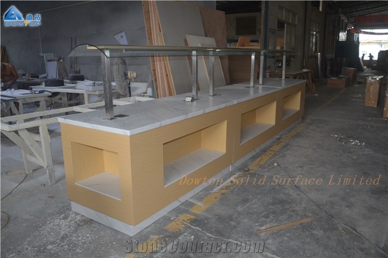 Artificial Stone Countertop Hotel Buffet Counter
