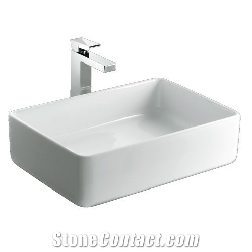 Artificial Stone White Bathroom Sink Basin
