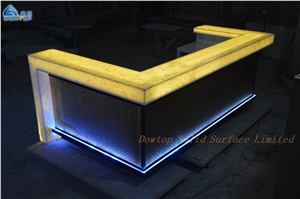 Backlite Led Countertop Solid Surface Bar Counter