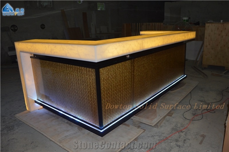 Backlite Led Countertop Solid Surface Bar Counter