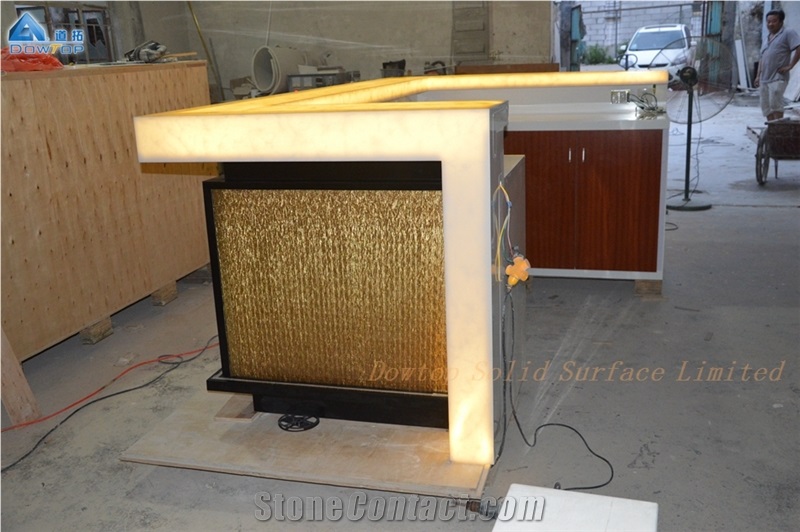 Backlite Led Countertop Solid Surface Bar Counter