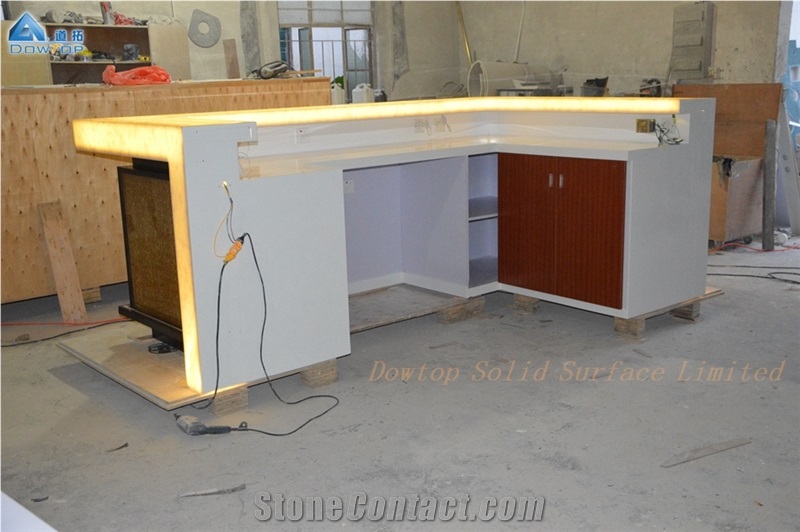 Backlite Led Countertop Solid Surface Bar Counter