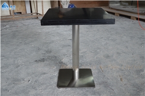 Black Cafe Shop Restaurant Table Quartz