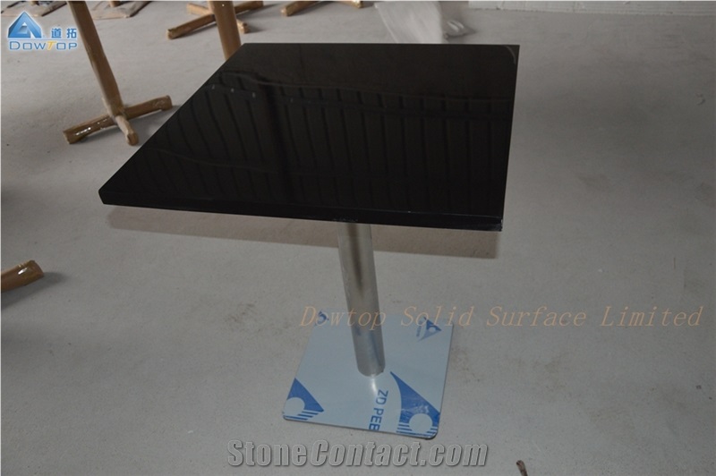 Black Cafe Shop Restaurant Table Quartz