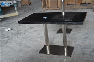 Black Cafe Shop Restaurant Table Quartz